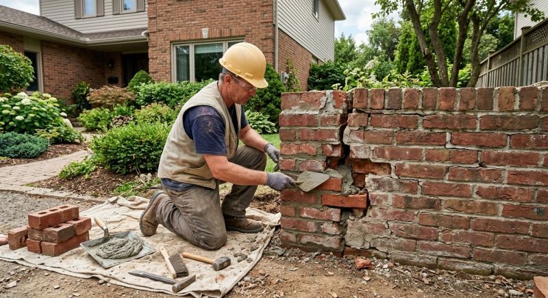 Brick Fence Repair in Clarksville, TN