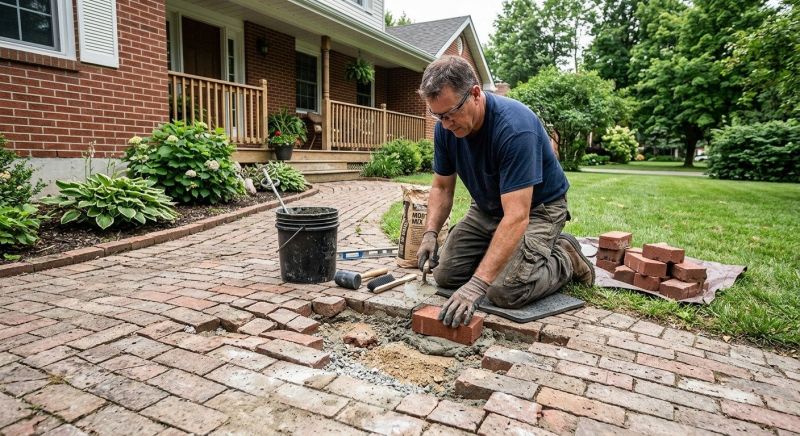 Brick Flatwork Repair in Indian Mound, TN