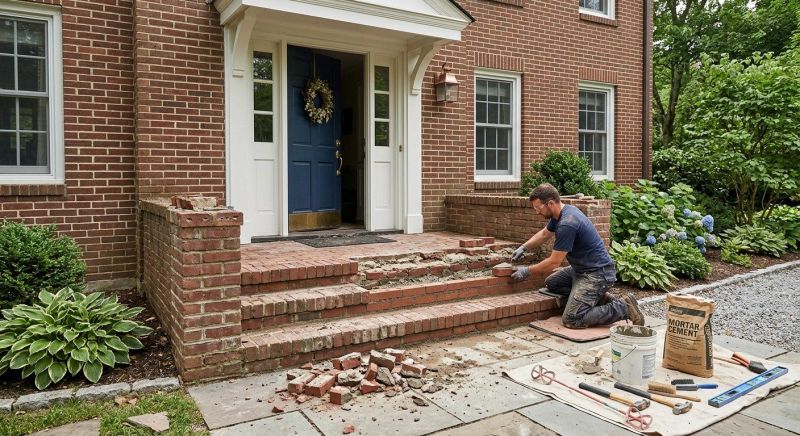 Brick Flatwork Repair in Indian Mound, TN