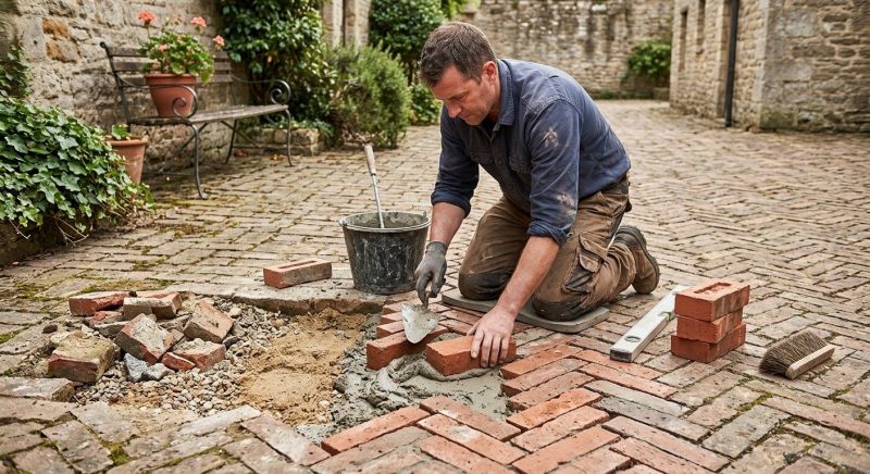 Brick Flatwork Repair in Indian Mound, TN