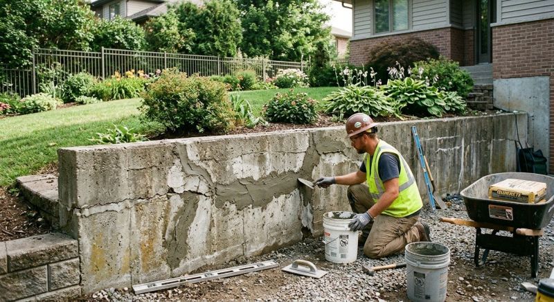 Brick Retaining Wall Repair in Clarksville, TN
