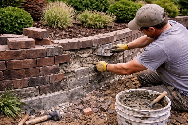 Brick Retaining Wall Repair in Clarksville, TN