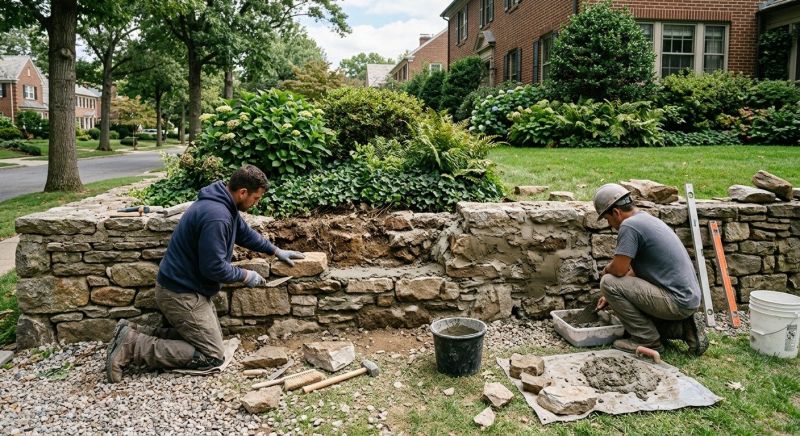 Brick Retaining Wall Repair in Clarksville, TN