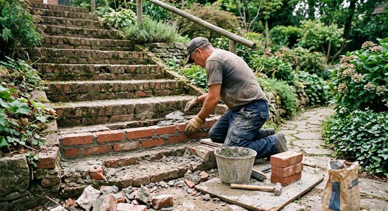 Brick Stairs Repair in Dover, TN