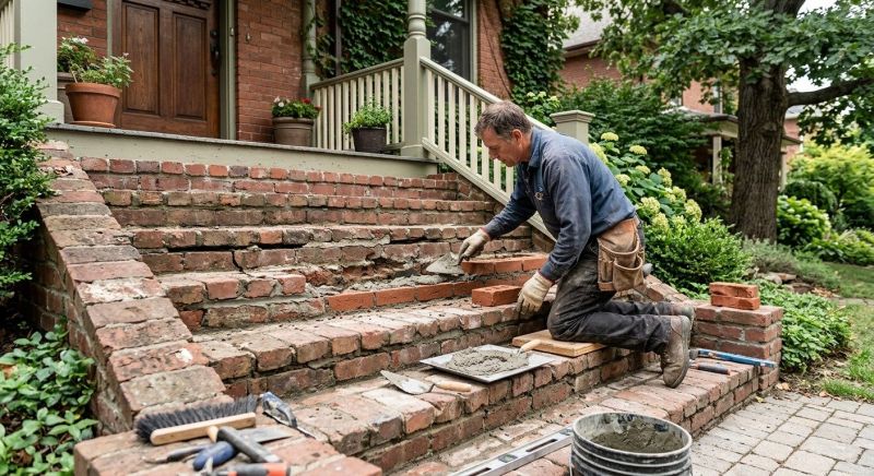 Brick Stairs Repair in Clarksville, TN