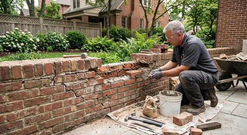Brick Wall Repair in Indian Mound, TN