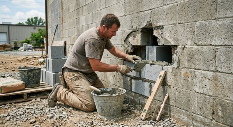 Concrete Block Repair in Dover, TN