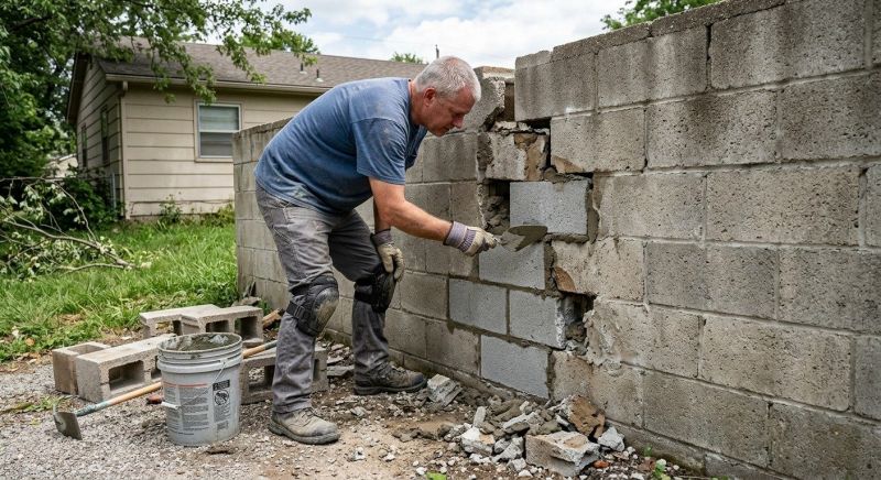Concrete Block Repair in Dover, TN