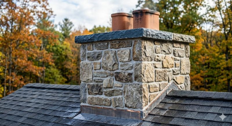 Stone Chimney Installation in Indian Mound, TN