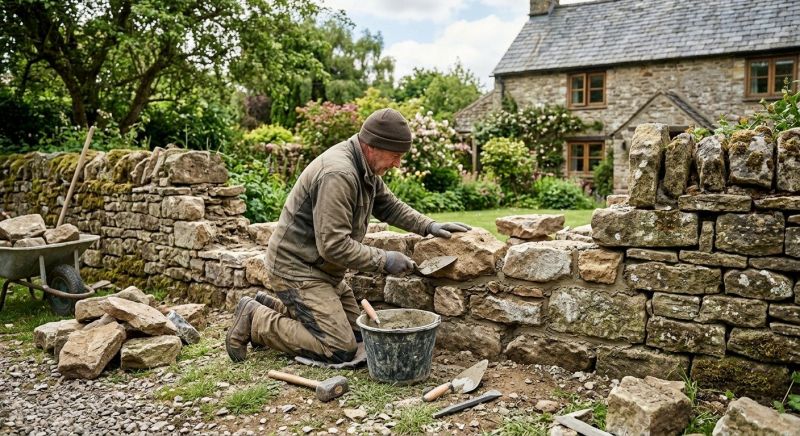 Stone Wall Repair in Dover, TN